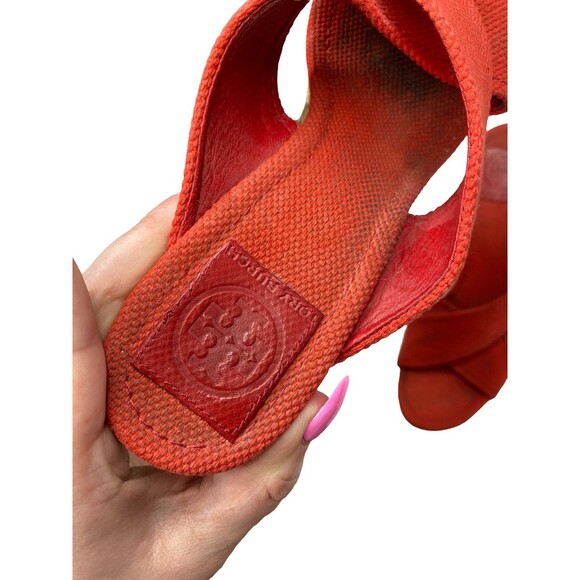 Tory Burch Kristen Espadrille Wedges Size 8.5 - Picture 6 of 8
